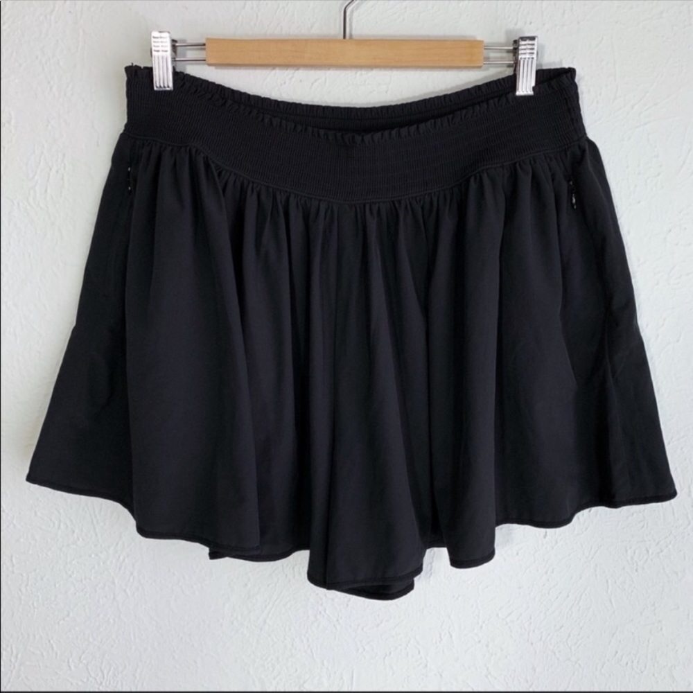 Black Athleta Shorts with Ruched Waist